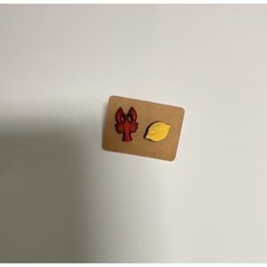 Crawfish and Lemon Earrings